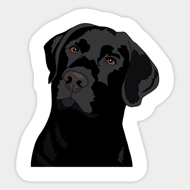 Duke The Black Lab Sticker by Quick Brown Fox Canada 